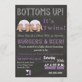 Twins Babydusche Einladung