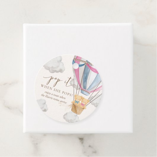 Twins Bearly Wait Teddy Bear Pop It When She Pops Geschenkanhänger (Beispiel)
