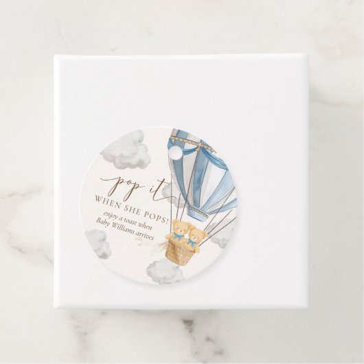 Twins Bearly Wait Teddy Bear Pop It When She Pops Geschenkanhänger (Beispiel)