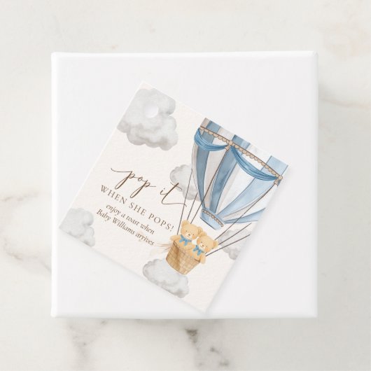 Twins Bearly Wait Teddy Bear Pop It When She Pops Geschenkanhänger (Beispiel)