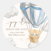 Twins Bearly Wait Teddy Bear Pop It When She Pops Runder Aufkleber (Vorderseite)