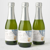 Twins Bearly Wait Teddy Bear Pop It When She Pops Schaumweinetikett (Flaschen)