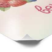 Twins Berry First 1st Birthday Party Poster (Ecke)