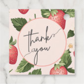 TWINS Berry Sweet Strawberry Baby Dusche Geschenkanhänger (Rückseite)