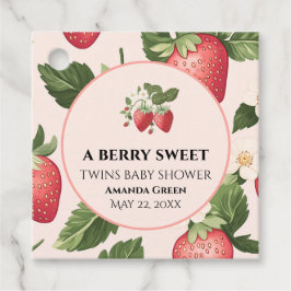 TWINS Berry Sweet Strawberry Baby Dusche Geschenkanhänger