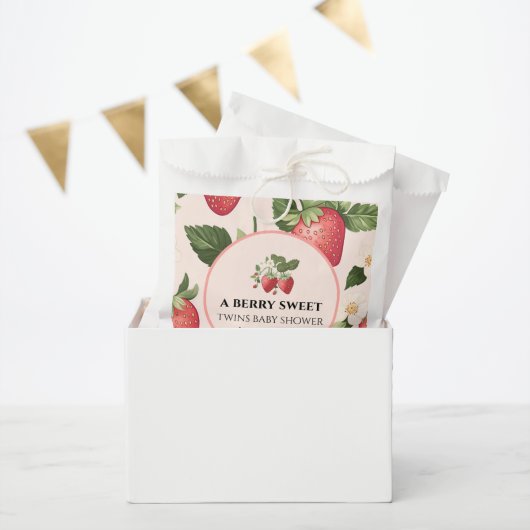 TWINS Berry Sweet Strawberry Baby Dusche Geschenktütchen (Party)