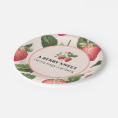 TWINS Berry Sweet Strawberry Baby Dusche Pappteller (Schrägansicht)