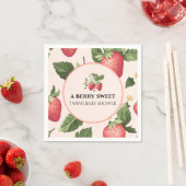 TWINS Berry Sweet Strawberry Baby Dusche Serviette (Beispiel)