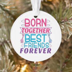 Twins Best Friends Forever - Junge und Mädchen Ornament