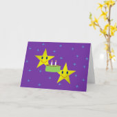 Twins Birthday Grußkarte Karte (Gelbe Blume)