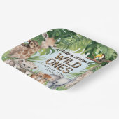 Twins Blue Jungle Tiere Wild One Safari Thema Pappteller (Gewinkelt)