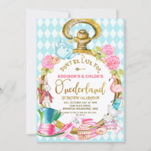 Twins Blue Watch Alice in einem einheimischen Gebu Einladung