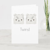 Twins Boho Baby Gratulations Card Karte (Vorderseite)