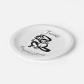 Twins - Bonobo - Glückwunsch - Pappteller (Schrägansicht)