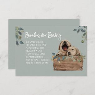 Twins Book Dog Baby Dusche Anfrage Begleitkarte