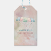 Twins Boy and Girl Dusche Regenschirm Geschenkanhänger (Vorderseite)