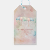 Twins Boy and Girl Dusche Regenschirm Geschenkanhänger (Rückseite)