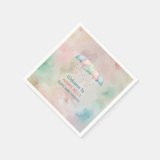 Twins Boy and Girl Dusche Regenschirm Serviette (Ecke)