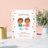 Twins Boy Girl Baby Shower Einladung Acrylschild (Hochzeit)