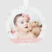 Twins Boy Girl Fotos First Merry Little Christmas Ornament (Rückseite)