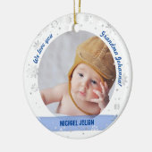 Twins Boy Girl Fotos Oma First Christmas Baby Keramik Ornament (Links)