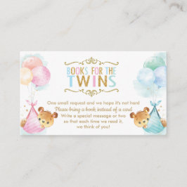 Twins Boy Girl Teddy Bears buchen Begleitkarte