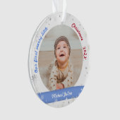 Twins Boys 2 Fotos First Merry Little Christmas Ornament (Vorderseite)