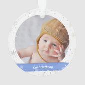 Twins Boys 2 Fotos First Merry Little Christmas Ornament (Rückseite)