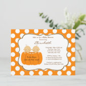 Twins Boys Fall Pumpkin Babydusche Einladung (Stehend Vorderseite)