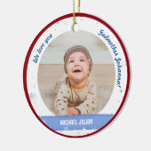 Twins Boys Fotos Godmutter First Christmas Baby Keramik Ornament (Links)