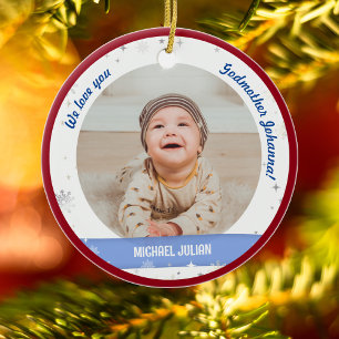 Twins Boys Fotos Godmutter First Christmas Baby Keramik Ornament