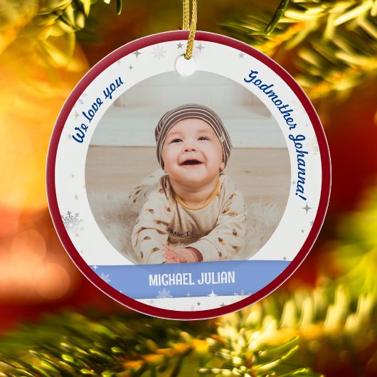 Twins Boys Fotos Godmutter First Christmas Baby Keramik Ornament