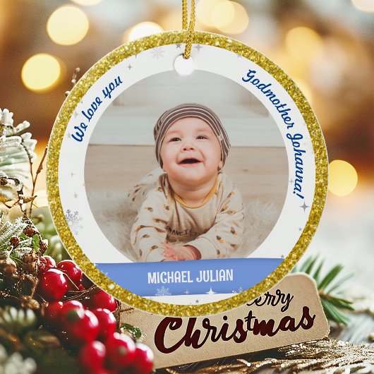 Twins Boys Fotos Godmutter First Christmas Baby Keramik Ornament