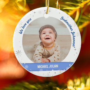 Twins Boys Fotos Godmutter First Christmas Baby Keramik Ornament