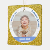 Twins Boys Fotos Godmutter First Christmas Baby Keramikornament (Links)