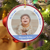 Twins Boys Fotos Godvater First Christmas Baby Keramik Ornament
