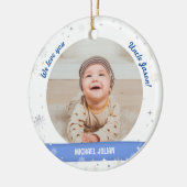 Twins Boys Fotos Oncle Niedlich First Christmas Ba Keramik Ornament (Links)