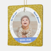 Twins Boys Fotos Oncle Niedlich First Christmas Ba Keramikornament (Links)
