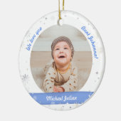 Twins Boys Fotos Tante Niedlich First Christmas Ba Keramik Ornament (Links)