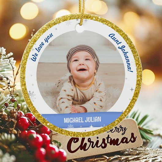 Twins Boys Fotos Tante Niedlich First Christmas Ba Keramik Ornament