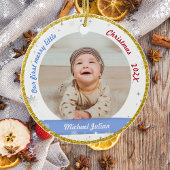 Twins Boys Fotos unsere ersten frohen kleinen Weih Keramik Ornament