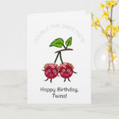 Twins cherry girls karte (Gelbe Blume)