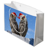 Twins Christmas Große Geschenktasche Geschenktüte (Rückseite Schrägansicht)