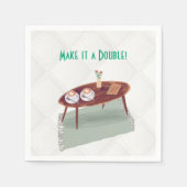 Twins Coffee Themed Baby Dusche Serviette (Vorderseite)