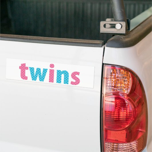 TWINS COLLECTION - gemischt {aqua + pink} Autoaufkleber (Auf Lkw)