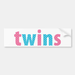TWINS COLLECTION - gemischt {aqua + pink} Autoaufkleber