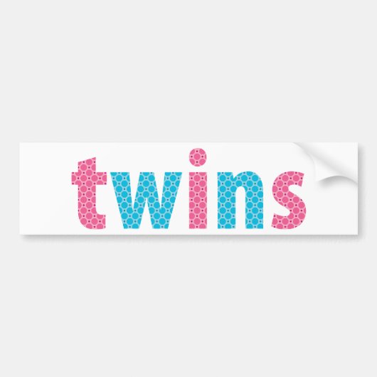 TWINS COLLECTION - gemischt {aqua + pink} Autoaufkleber (Vorne)
