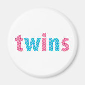 TWINS COLLECTION - gemischt {aqua + pink} Magnet (Vorne)