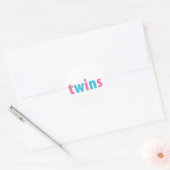 TWINS COLLECTION - gemischt {aqua + pink} Runder Aufkleber (Umschlag)
