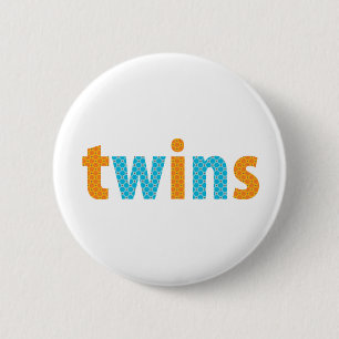 TWINS COLLECTION - Jungen {Orange + aqua} Button